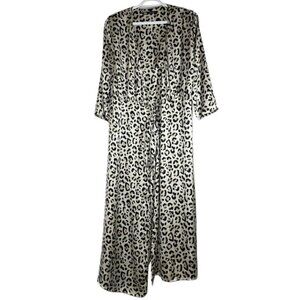 Zara Leopard Print Wrap Maxi Dress size S